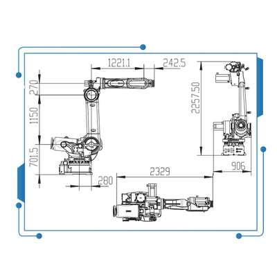 Robot 6 trục Robot xếp pallet công nghiệp Trung Quốc GBS210-K2650 có kẹp