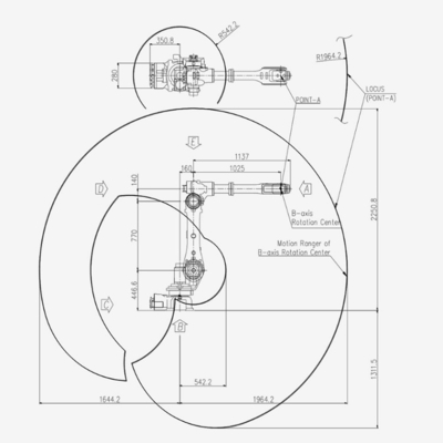 Cánh tay robot hàn 6 trục Hyundai HH10L công nghiệp với máy hàn và mỏ hàn
