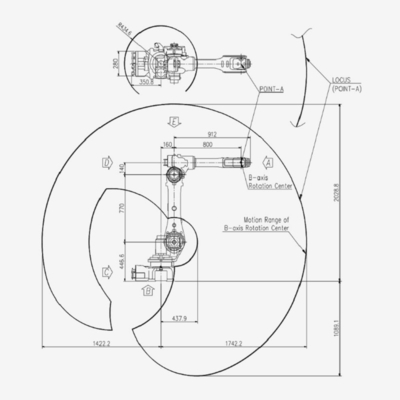Cánh tay robot 6 trục Hyundai HH020 với bộ điều khiển Mặt dây chuyền dạy học và máy hàn cho robot hàn