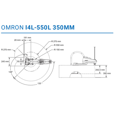 Robot tốc độ cao OMRON I4-450L 4 trục Scara cho ngành công nghiệp 3C