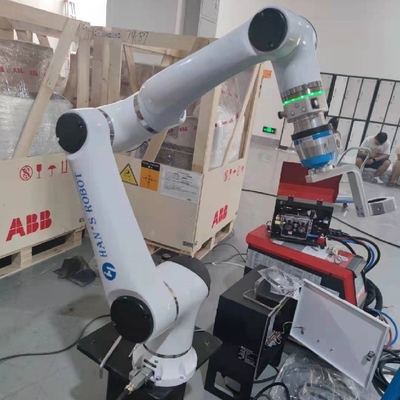 Hans E5 Robot hàn 6 trục với hệ thống đèn pin và đường ray cho giải pháp hàn Mig Mag Tig