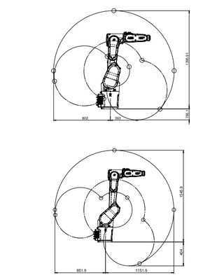 Cánh tay rô-bốt ABB hợp tác đa năng CRB1300 6 trục với máy hàn Mig Megmeet