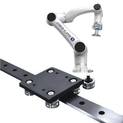 Cánh tay rô-bốt hợp tác Hans E5 với hệ thống ray và kẹp khí nén Onrobot