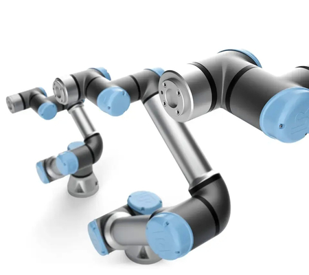 UR Robot Cobot UR10 với Kẹp gắp điện SMC Robot hợp tác LEHS loại 3 ngón để xử lý xếp hàng