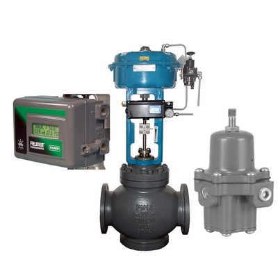 Van điều khiển lưu lượng với Bộ định vị van Fish-er DVC2000 và Bộ điều chỉnh bộ lọc 67CFR