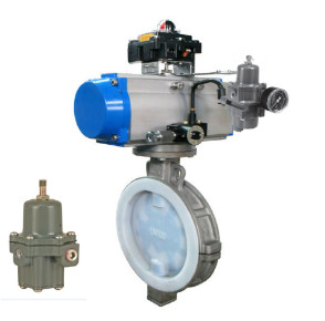 Van điều khiển bướm với bộ truyền động và bộ điều chỉnh bộ lọc Fish-Er 67CFR
