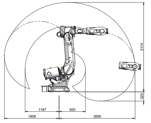 Mục đích chung Robot công nghiệp ABB với máy hàn Mig Bộ định vị GBS