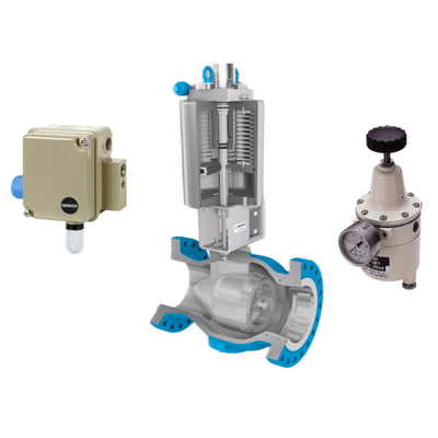 Van HIPPS Mokveld với bộ định vị Samson3701 và van giảm áp bộ lọc KOSO PRF300
