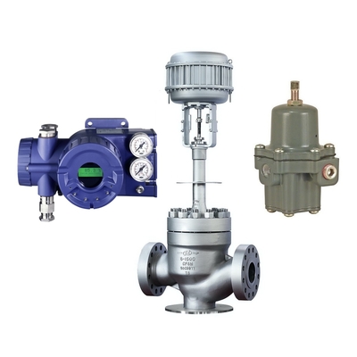 Van điều khiển lưu lượng với bộ điều chỉnh bộ lọc Fisher 67CFR và Bộ định vị van Foxboro SRD960