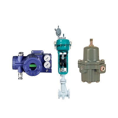 Van điều khiển lưu lượng với bộ điều chỉnh bộ lọc Fisher 67CFR và Bộ định vị van Foxboro SRD960