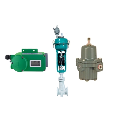 Van điều khiển lưu lượng với bộ điều chỉnh bộ lọc Fisher 67CFR và Bộ định vị van Foxboro SRD998