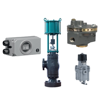 Van điều khiển lưu lượng Bộ điều chỉnh bộ lọc Fisher 2625 với Bộ định vị van Samson 3730-3 và Masoneilan 78-40
