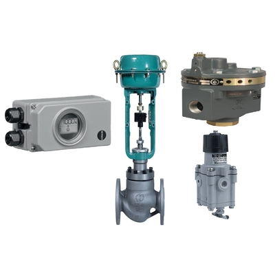 Flow Masoneilan 78-40 Với Bộ định vị van và van điều khiển Samson 3730-3 Bộ điều chỉnh bộ lọc Fisher 2625