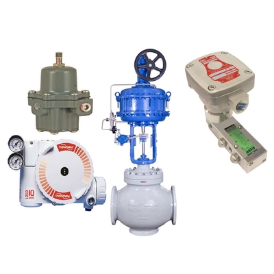 Van điều khiển lưu lượng với Bộ định vị van Flowserve 3200MD Van điện từ ASCO 551 Bộ điều chỉnh bộ lọc 67CFR