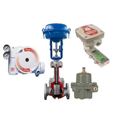 Van điều khiển lưu lượng với Bộ định vị van Flowserve 3200MD Van điện từ ASCO 551 Bộ điều chỉnh bộ lọc 67CFR