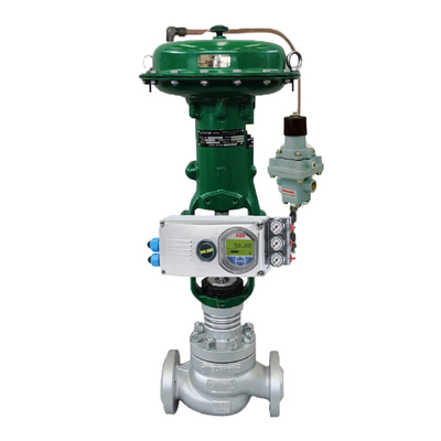 Thiết bị truyền động van điều khiển bóng Chuanyi thương hiệu Trung Quốc với bộ định vị van ABB V18345 và bộ điều chỉnh Fisher 67CFR