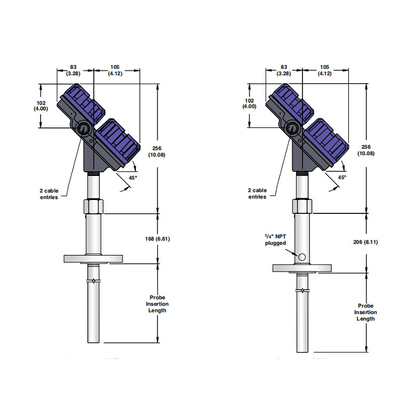 Máy phát mức radar sóng dẫn hướng Magnetrol 705 706 hạng nặng cho bình xăng và bình chứa LPG