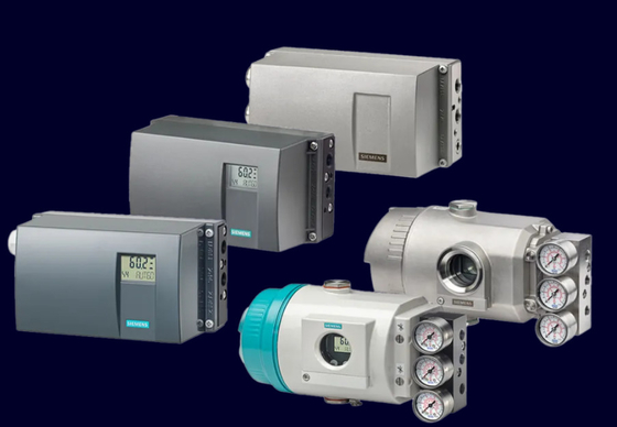 Bộ định vị khí nén điện tử vỏ nhôm SIPART PS2 của Siemens cho van điều khiển lưu lượng