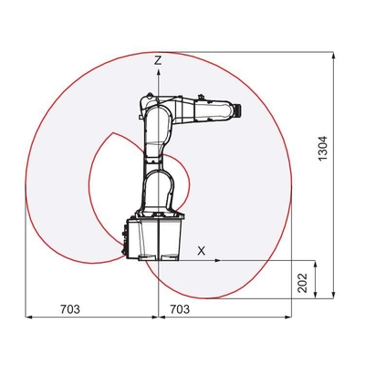 Mini Robotic Arm 6 Axis ABB IRB 1200 Với CNGBS Robot Gripper Để xử lý Robot tự động hóa