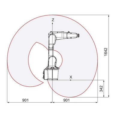 Xử lý cánh tay robot 6 trục IRB 1300 với CNGBS Robot Gripper cho Robot xử lý vật liệu
