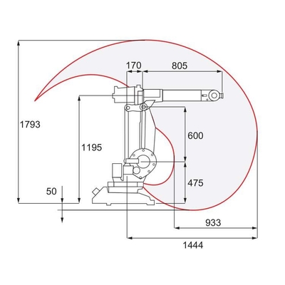 6 axis Robotic Arm ABB IRB 1410 với CNGBS Gun Cleaning Station cho tự động hóa robot hàn