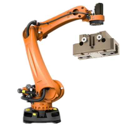 Cánh tay robot công nghiệp 6 trục KR 120 R3200 PA Kuka với Bộ kẹp CNGBS OEM làm thiết bị xử lý vật liệu Robot xếp hàng