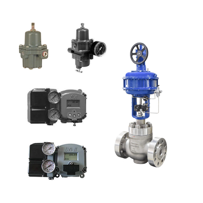 Van điều khiển với Masoneilan SVI II AP Advanced Performance Digital Valve Positioner và Fisher 67CFR Filter Regulator