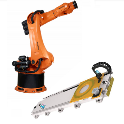 KUKA KR 240 R3330 Máy robot bọc thép với đường ray hướng dẫn tuyến tính CNGBS như tải cơ khí tự động 240kg Robot Arm