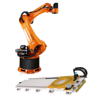 KUKA Industrial Robot Arm KR 470-2 PA Palletizing Robot Với CNGBS Guide Rail Cho Nhà máy Là Máy Pallet