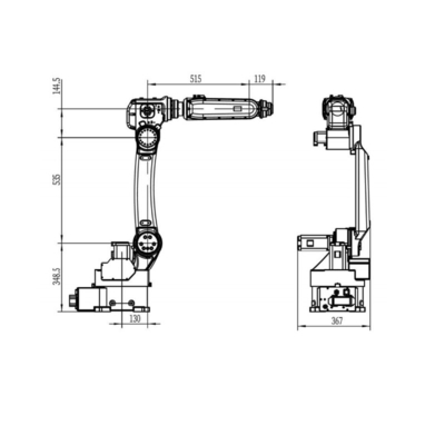 6 trục CNGBS Robot Arm GBS6-C1400 Với các máy hàn ARC khác CM350AR Là Máy hàn Để hàn