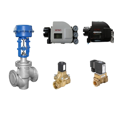 Van điều khiển khí nén với Koso KGP5000 Ventil định vị thông minh và van điện tử Burkert 5404
