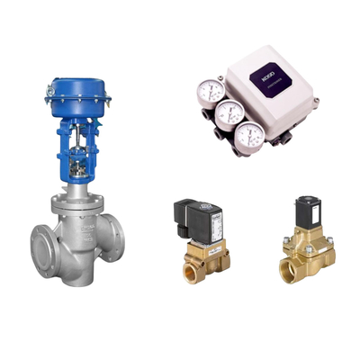 Các van điều khiển bằng vải sứ chất lượng cao với thiết bị định vị kỹ thuật số KOSO PP800 và van điện tử Burkert loại 5404