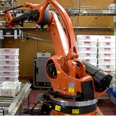 Bàn tay robot làm phế liệu 5 trục Kuka KR 180 PA Với đường ray hướng dẫn robot CNGBS cho robot làm phế liệu