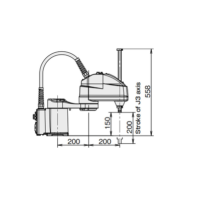 4 trục Scara Robot SR-3iA Với 3kg Cải Lượng hữu ích Robotic Arm As Pick And Place Machine For Handling