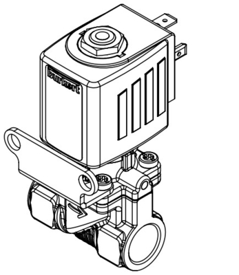 2/2 Đi Burkert Brass Solenoid Valve 6281 Với 24DVC Kháng nhiệt độ cao 2/2-Way