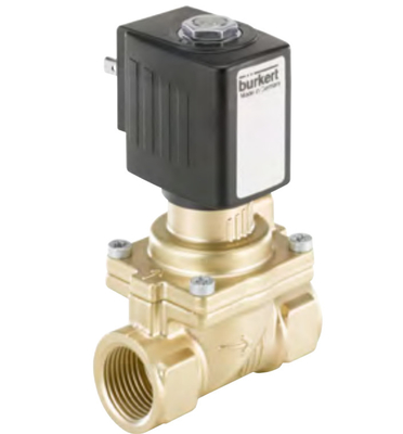2/2 Đi Burkert Brass Solenoid Valve 6281 Với 24DVC Kháng nhiệt độ cao 2/2-Way