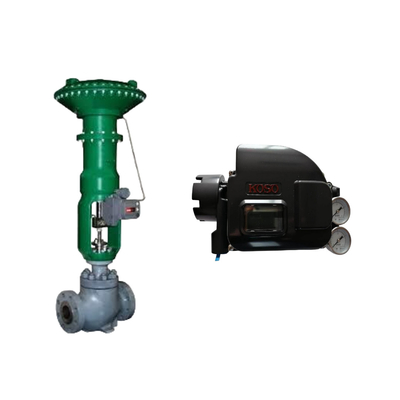 Van điều khiển khí nén với Koso KGP5000 Ventil định vị thông minh và van điện tử Burkert 5404