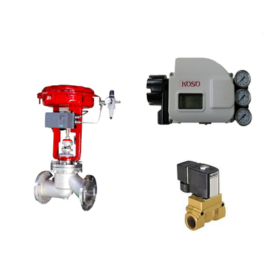 Van điều khiển khí nén với Koso KGP5000 Ventil định vị thông minh và van điện tử Burkert 5404