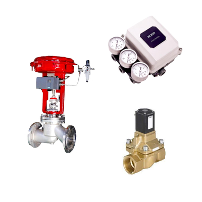 Các van điều khiển bằng vải sứ chất lượng cao với thiết bị định vị kỹ thuật số KOSO PP800 và van điện tử Burkert loại 5404