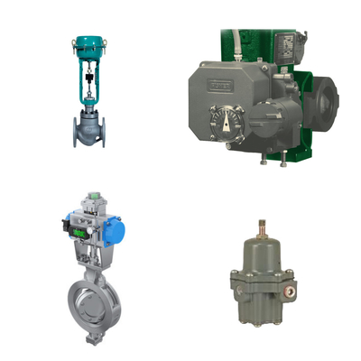 Van điều khiển hiệu suất cao với Fisher 3720 Định vị điện khí và Fisher 67CFR bộ điều chỉnh bộ lọc