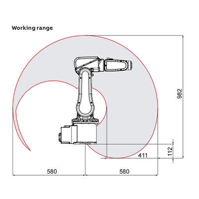 ABB IRB120 với 6 trục Robot Arm And Payload 3kg Reach 580mm Cho Pick And Place Như Robot xử lý