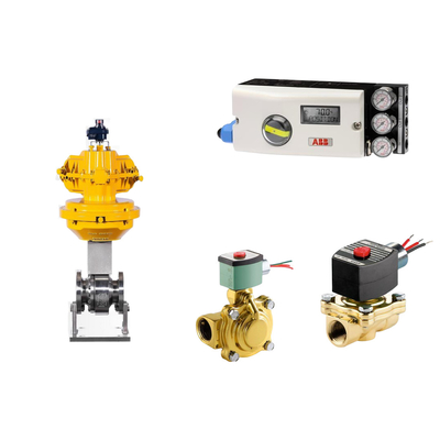 Pneumatic Control Valve với ABB TZIDC-200 Positioner và EMERSON ASCO210 2 chiều Solenoid Valves