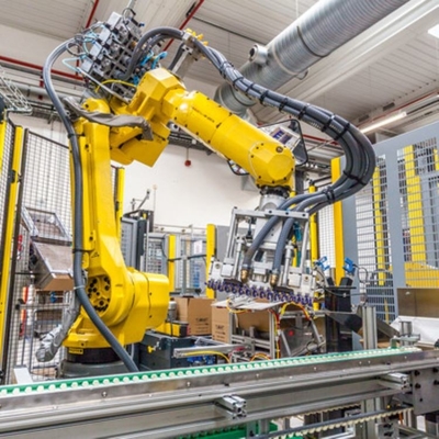 Palletizing 6 axis Robotic Arm With Industrial Robot Controller Of M-20iA Cho