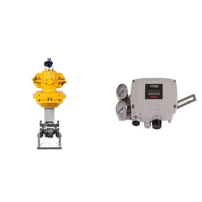 Pneumatic Control Valve với Rotork YT-2500 Smart Valve Positioner gốc và Burkert Type 5404 Solenoid Valve
