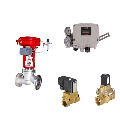 Pneumatic Control Valve với Rotork YT-2500 Smart Valve Positioner gốc và Burkert Type 5404 Solenoid Valve