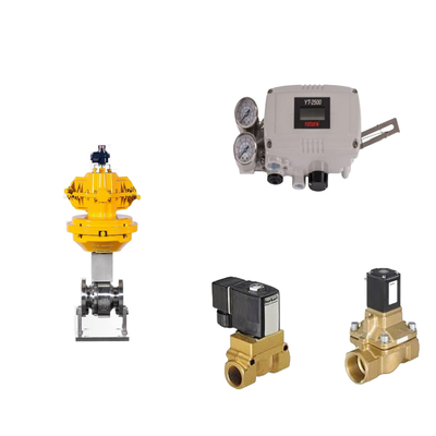 Pneumatic Control Valve với Rotork YT-2500 Smart Valve Positioner gốc và Burkert Type 5404 Solenoid Valve