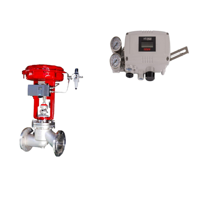 Pneumatic Control Valve với Rotork YT-2500 Smart Valve Positioner gốc và Burkert Type 5404 Solenoid Valve