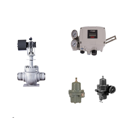 Pneumatic Control Valve với Rotork YT-2500 Smart Valve Positioner và Fisher 67CFR Filter Regulator