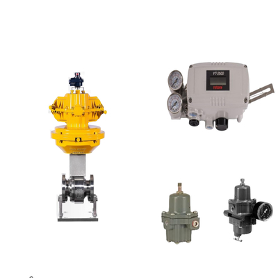 Pneumatic Control Valve với Rotork YT-2500 Smart Valve Positioner và Fisher 67CFR Filter Regulator