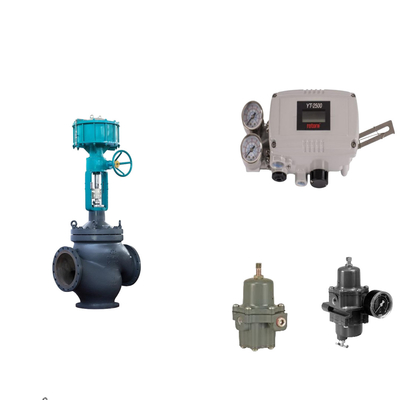 Pneumatic Control Valve với Rotork YT-2500 Smart Valve Positioner và Fisher 67CFR Filter Regulator